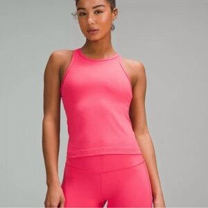Lululemon Align Waist-Length Racerback Tank Top lip gloss glaze PINK 🩷🩷 Sz 8